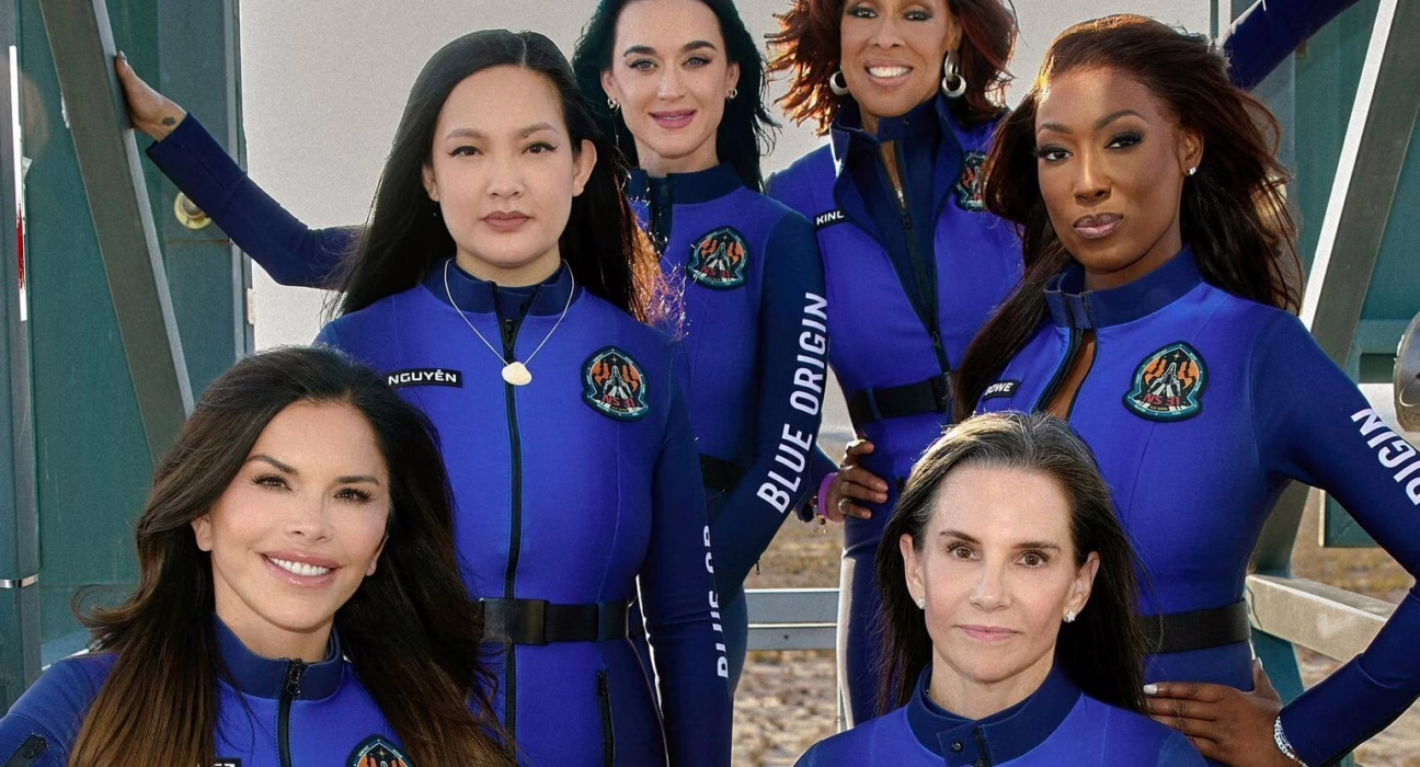 el-vuelo-espacial-de-blue-origin-“solo-para-mujeres”-de-jeff-bezos,-con-su-prometida-o-katy-perry-como-tripulantes,-completa-su-mision